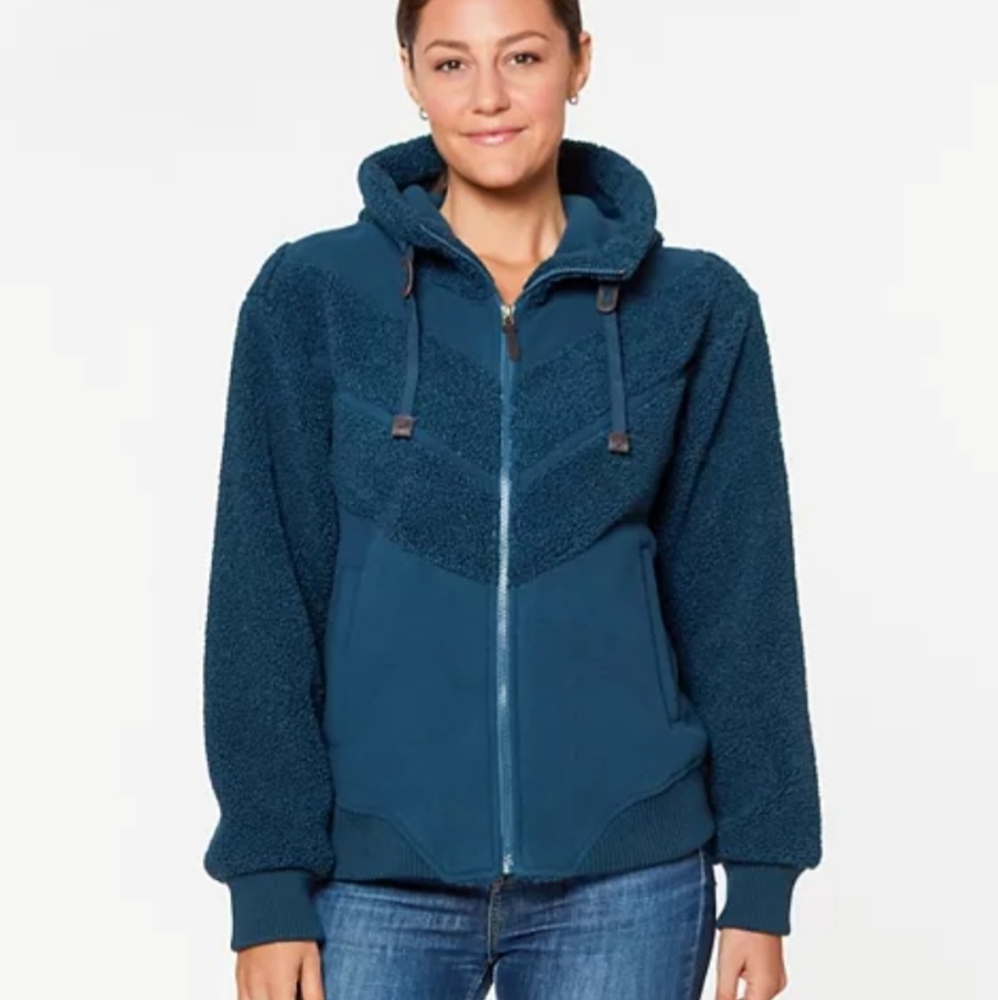 COPY - Koolaburra By UGG Hood Cropped Sharpa Bomber Jacket
